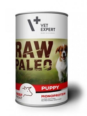 RAW PALEO PUPPY Konservi kucēniem ar liellopu 400g